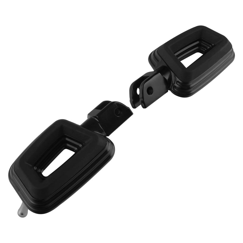 Black Driver Rider Foot Pegs for Harley Softail Fat Bob Low Rider (2018–2025)
