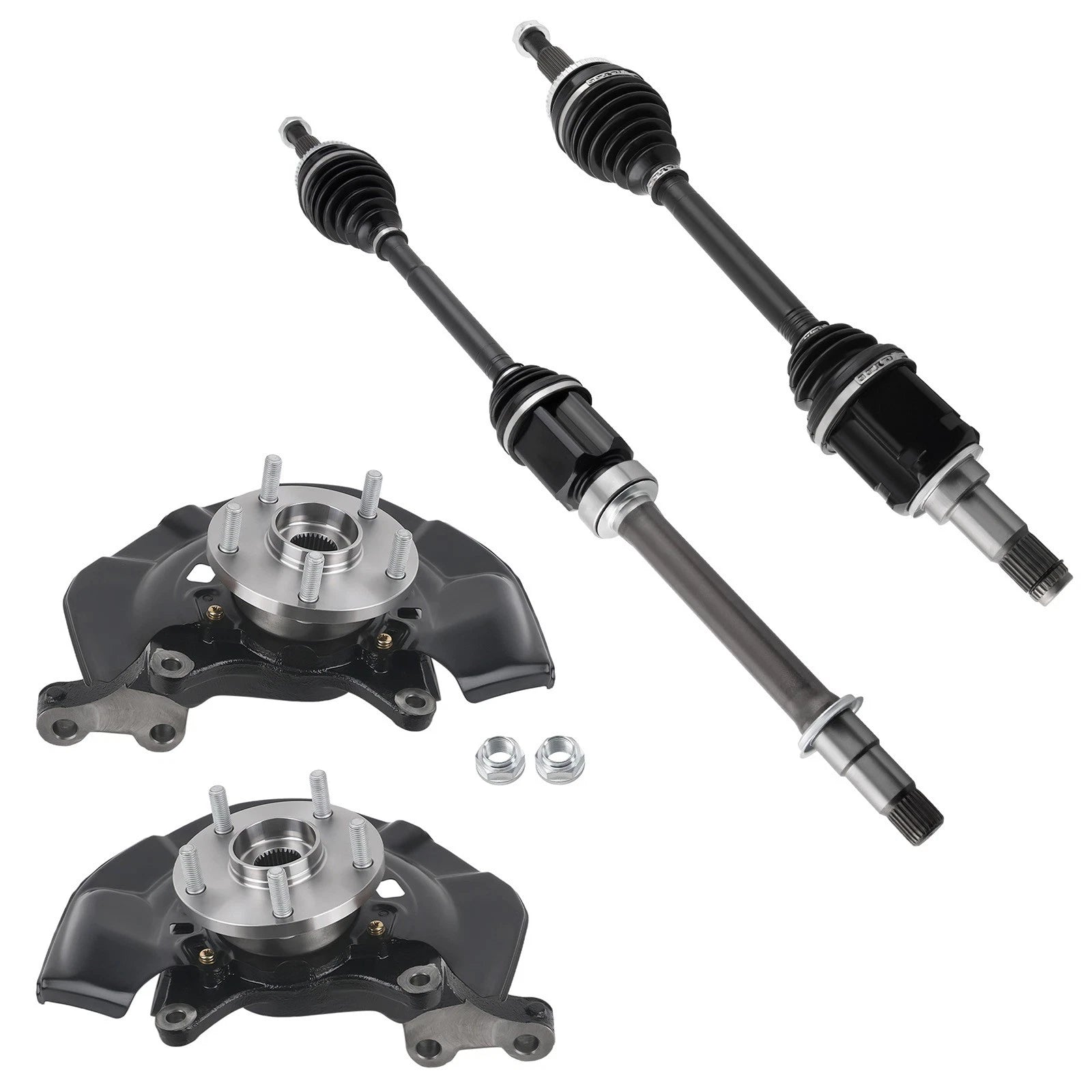 Front Steering Knuckles Wheel Hub Bearing CV Axles Kit for Toyota 698-425