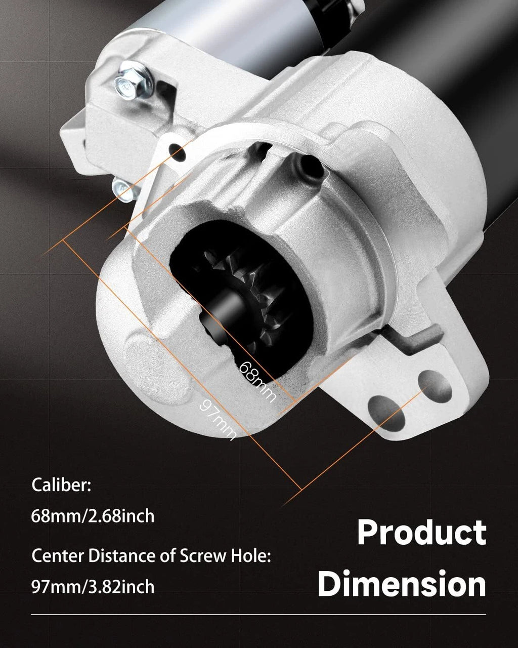 Starter Motor for Chevrolet Traverse, Acadia, LaCrosse, Enclave, SRX, Equinox, Terrain (2009–2017)