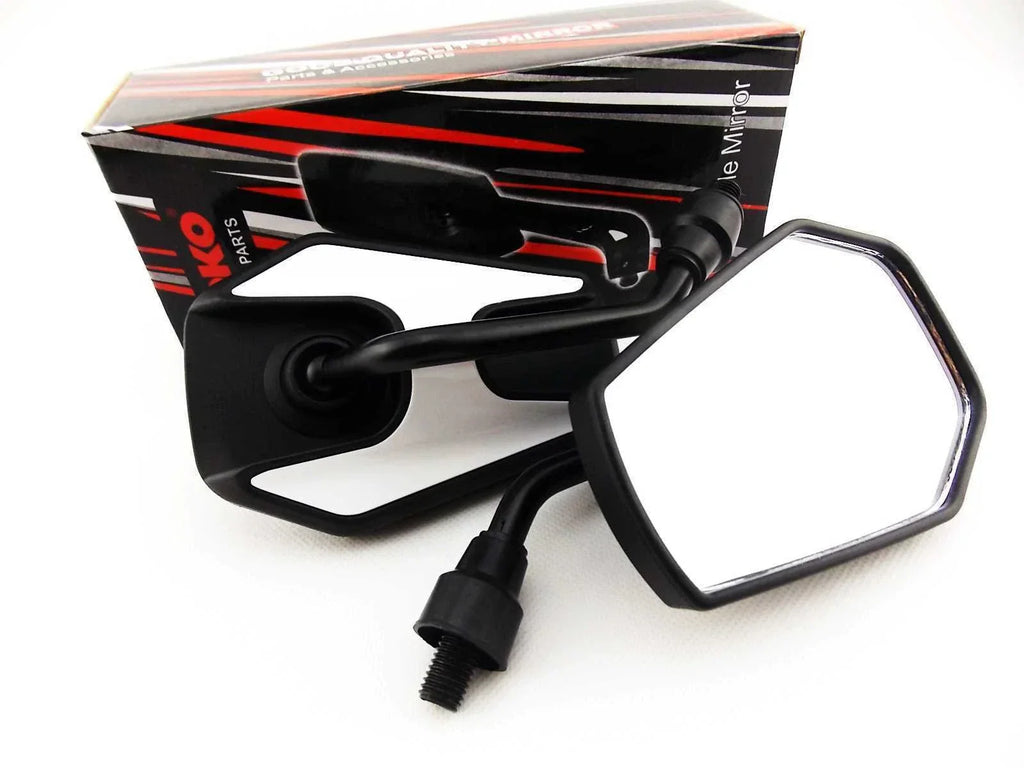 Black White Hex Soko Mirrors for Honda CB1000R (2008-2015)