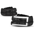 3D LED DRL Headlights for Silverado/Suburban (1999–2006) Smoked Housing