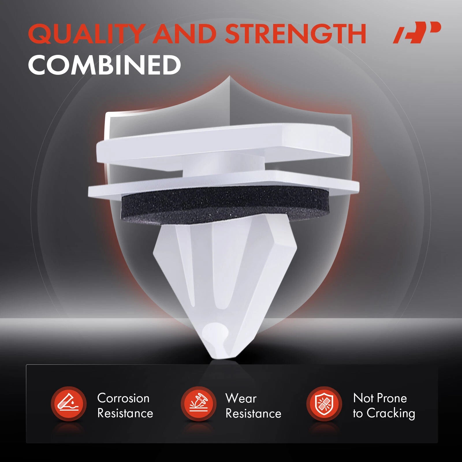30x 10mm White Fender Flare Molding Clip for Ford