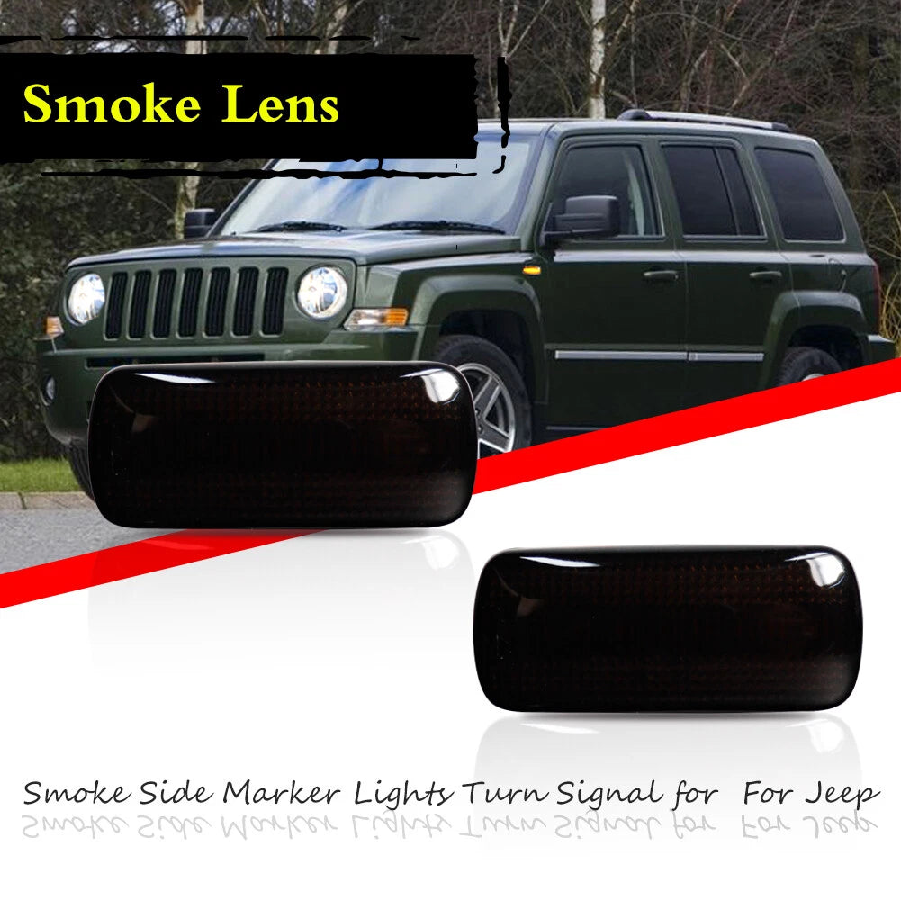 Amber LED Front Fender Side Marker Lights for Jeep Patriot Compass (2007–2017)