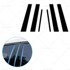 6X Black Window Trim Covers for Cadillac CTS (2008–2013) Sedan