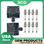 2X Ignition Coils & 8X Spark Plugs for Toyota Camry Pickup Lexus LS400 (1992–2001) 90919-02197