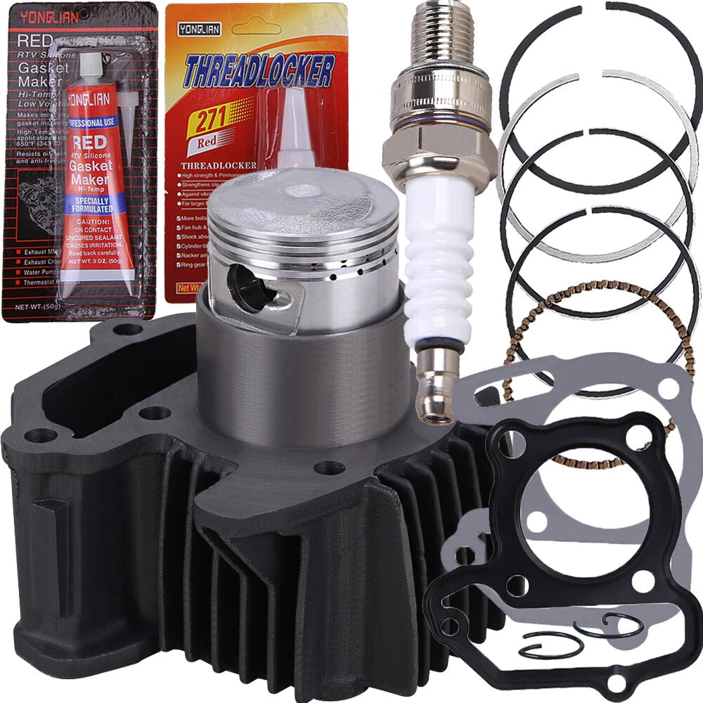 79cc 47mm Piston Cylinder Top End Kit for Yamaha Badger 80, Grizzly 80, Raptor 80