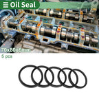 Set of 5 Oil Seal Rotary Shaft Seal NBR Rubber 70x80x6mm