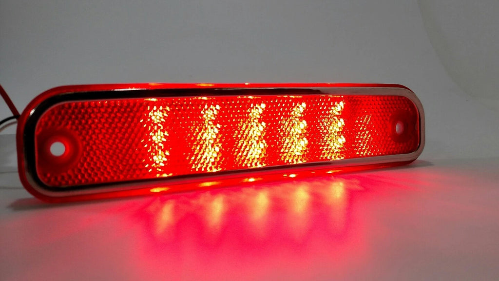 Red LED Side Marker Lights Pair for 1973-1980 Chevrolet GMC Truck Rear Fender