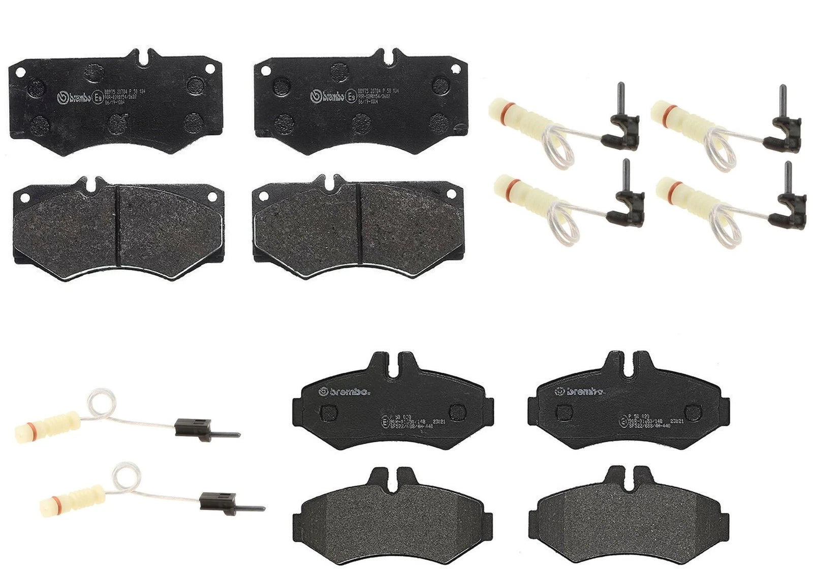 Brembo Low-Met Brake Pads Sensoss Kit for MB W463 G500 G55 AMG G550 (1990–2023)