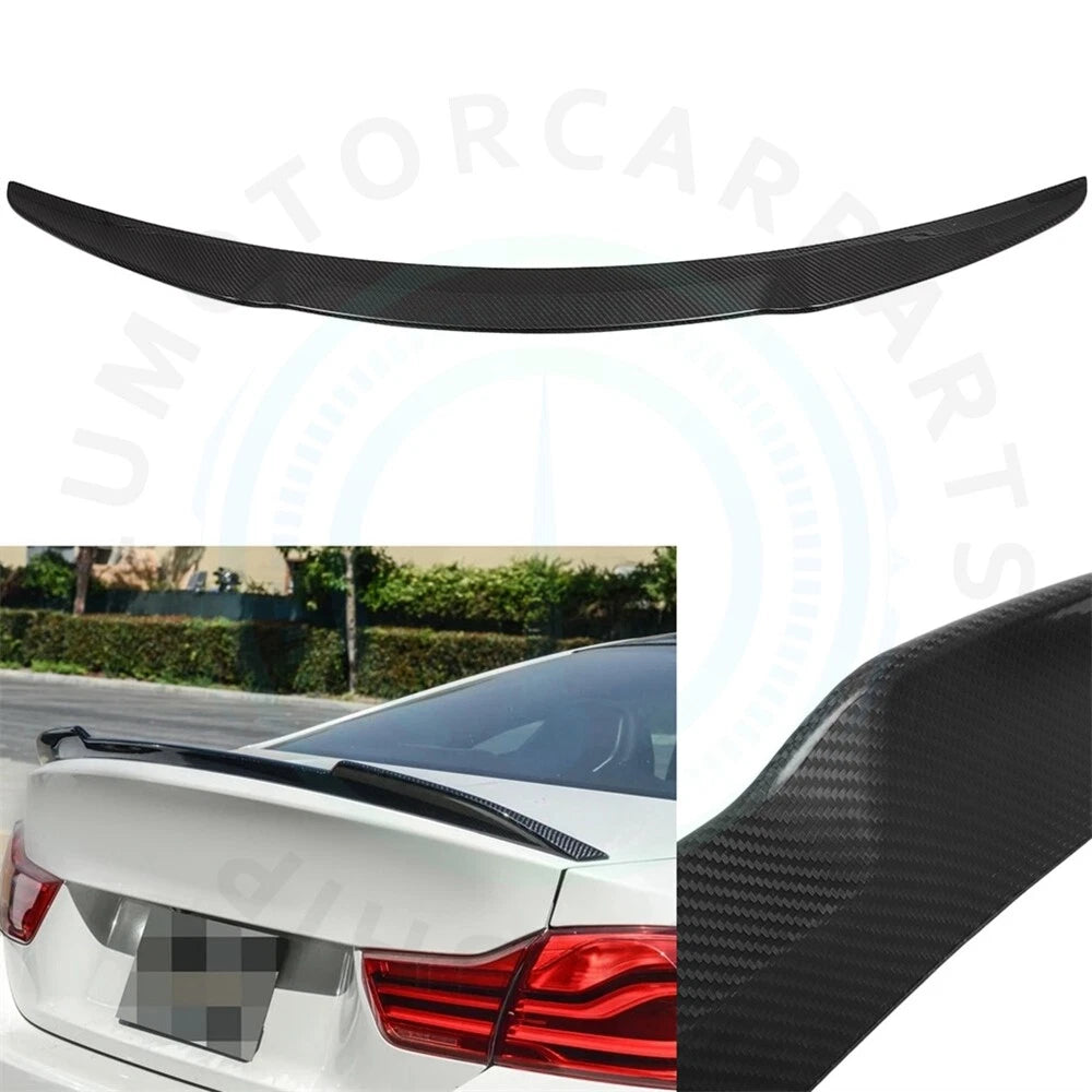 Black Rear Spoiler Wing for BMW F82 M4 Coupe (2015–2019) Carbon Fiber