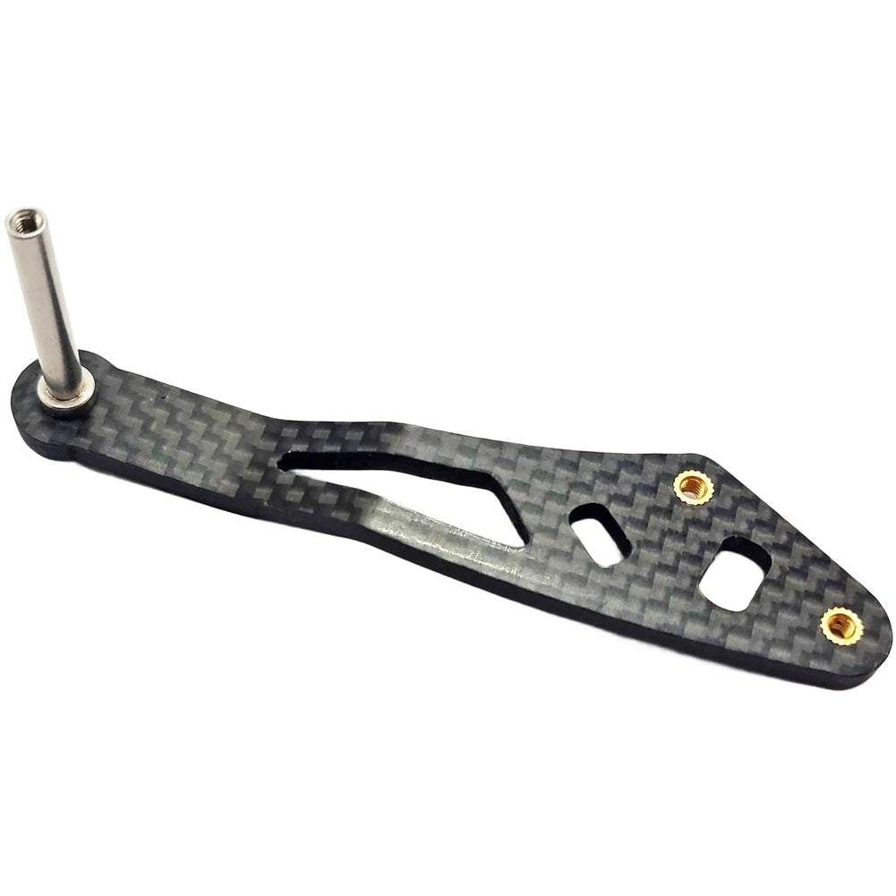 Fishing Reel Handle for DIY (Carbon Fiber, Lightweight, Dual Hole)