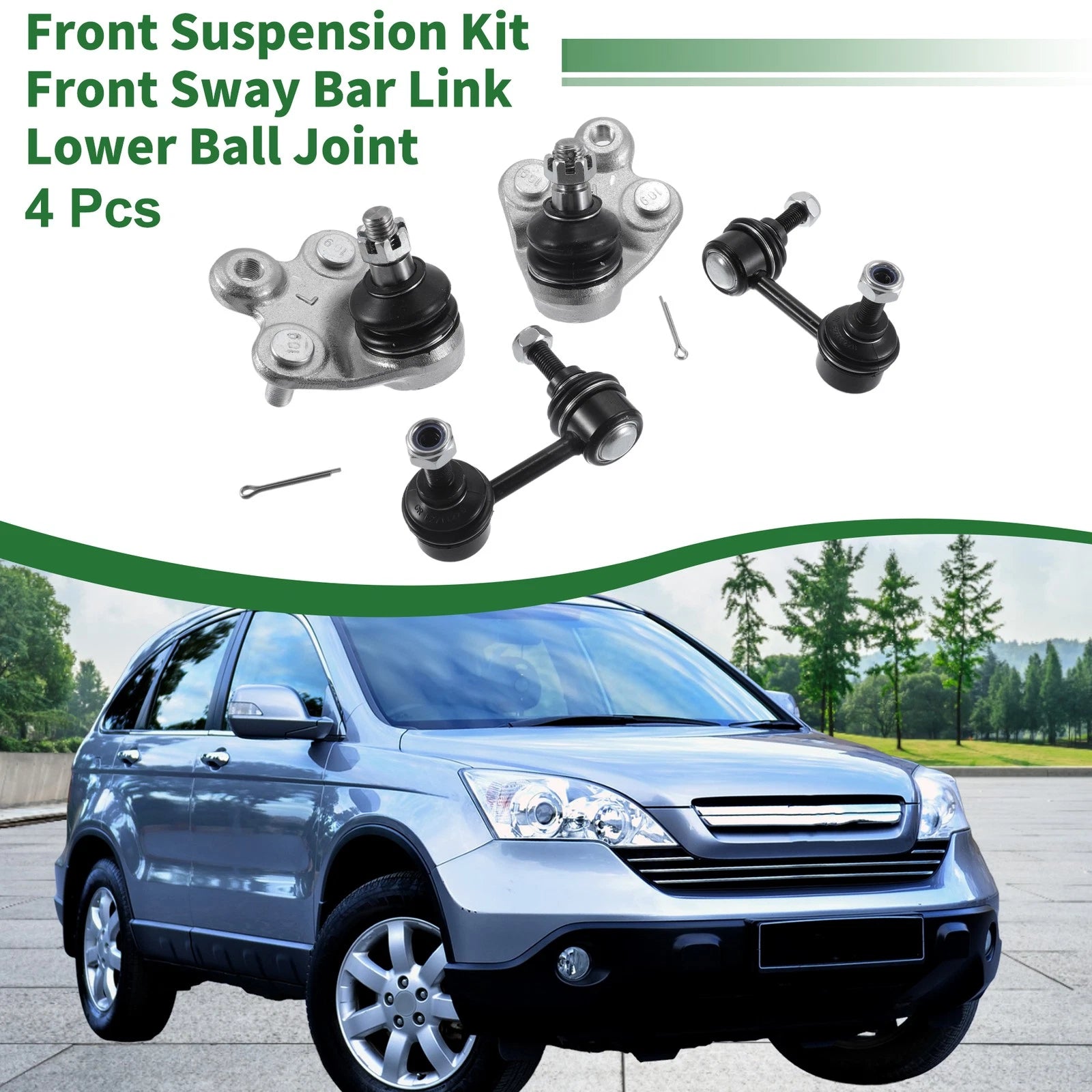 4pcs Front Suspension Kit for Honda Civic (2006–2011) - Sway Bar Link, Lower Ball Joint
