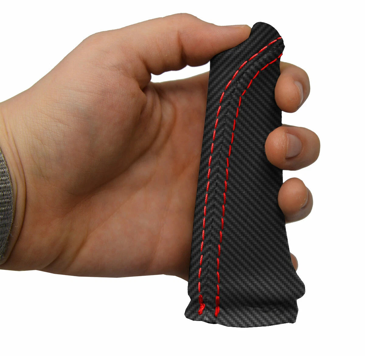 Carbon Fiber E Brake Boot Cover for BMW E60 (2004–2010) Red Stitch