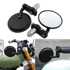 3" Round Handle Bar End Rearview Mirrors for Honda Harley (Fitment Specific)