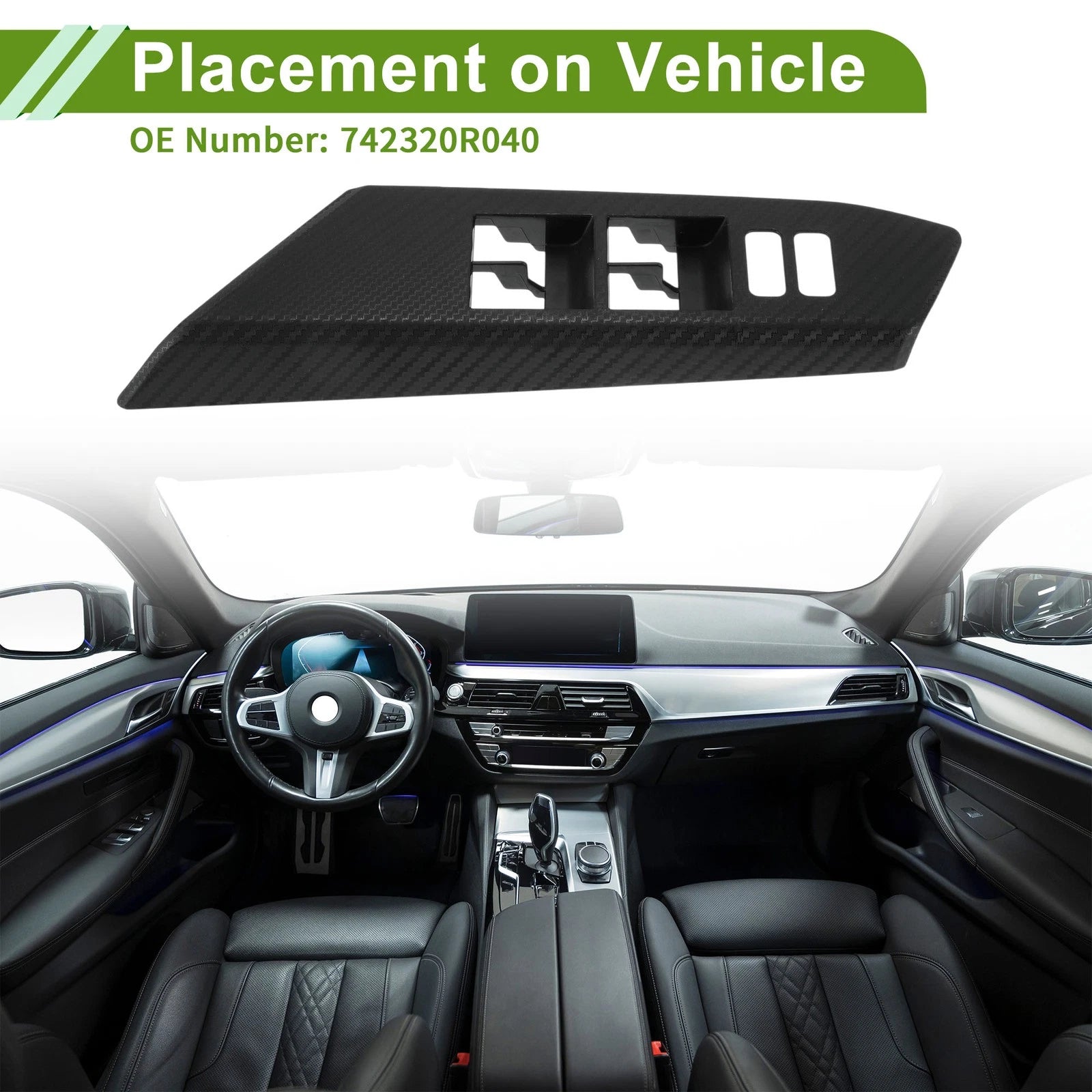 1 Pc Window Switch Bezel Cover for Toyota RAV4 (2006–2012) No.742320R040