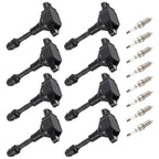 8X Ignition Coil + Spark Plugs For Infiniti QX56 Nissan Armada NV2500 Pathfinder