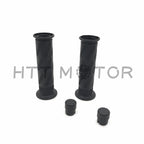 Set of 2 Black 7/8" Gel Handlebar Grips for Universal Motorcycles