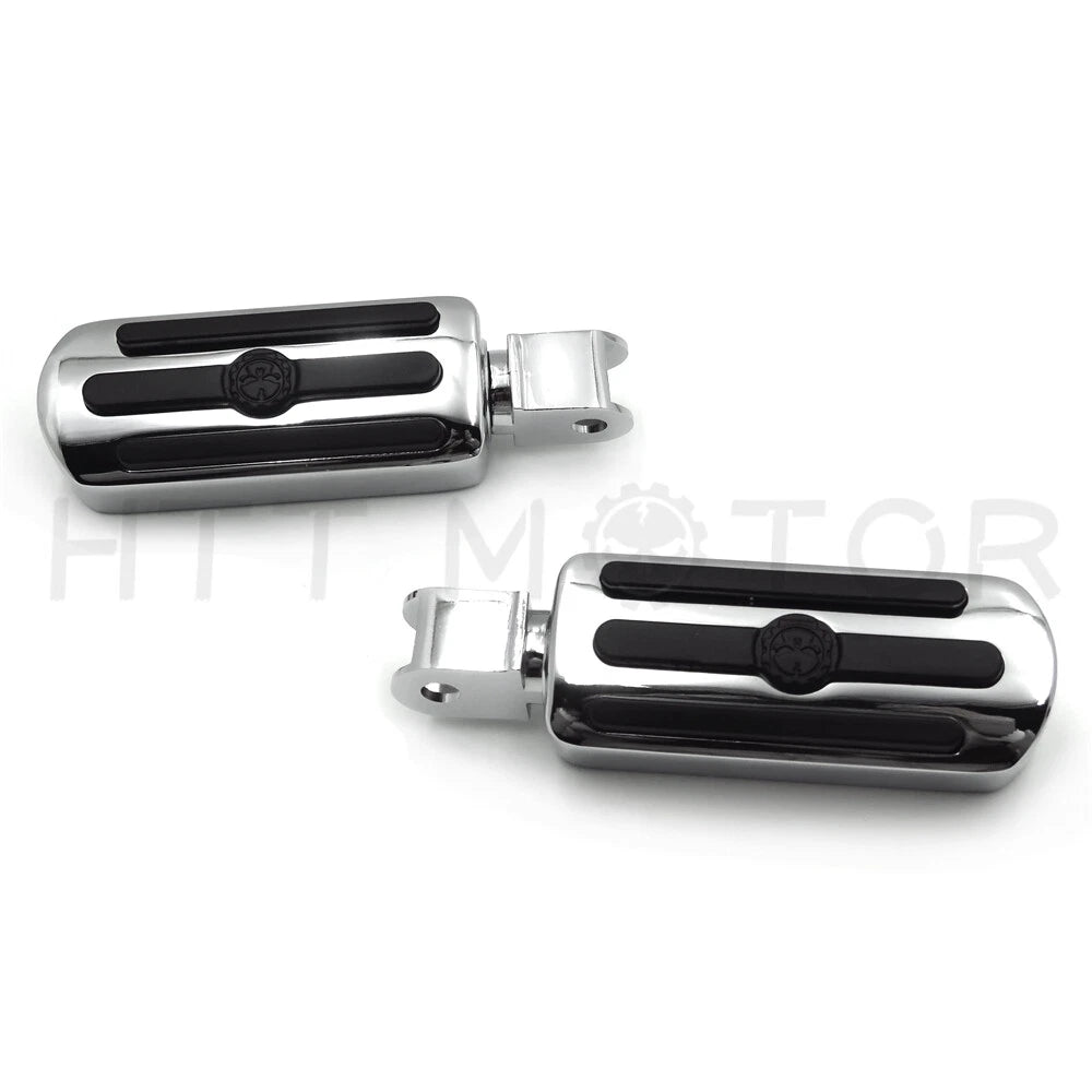 Chrome Rubber Custom Footpegs for Honda Fury VT1300 Shadow Aero Phantom Spirit (2009–2019)