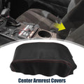 Microfiber Leather Armrest Cover for Nissan Maxima (2009–2014) Red Stitches