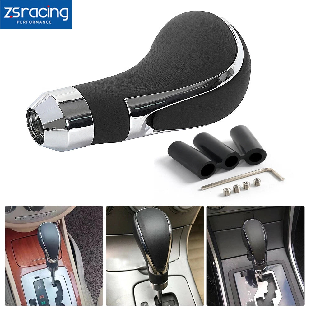 Gear Shift Knob for Universal Cars (Manual) - Black Leather