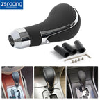 Gear Shift Knob for Universal Cars (Manual) - Black Leather