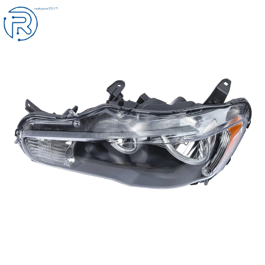 Black Housing Headlight for Mitsubishi Lancer EVO X (2008–2017) Left Side Halogen