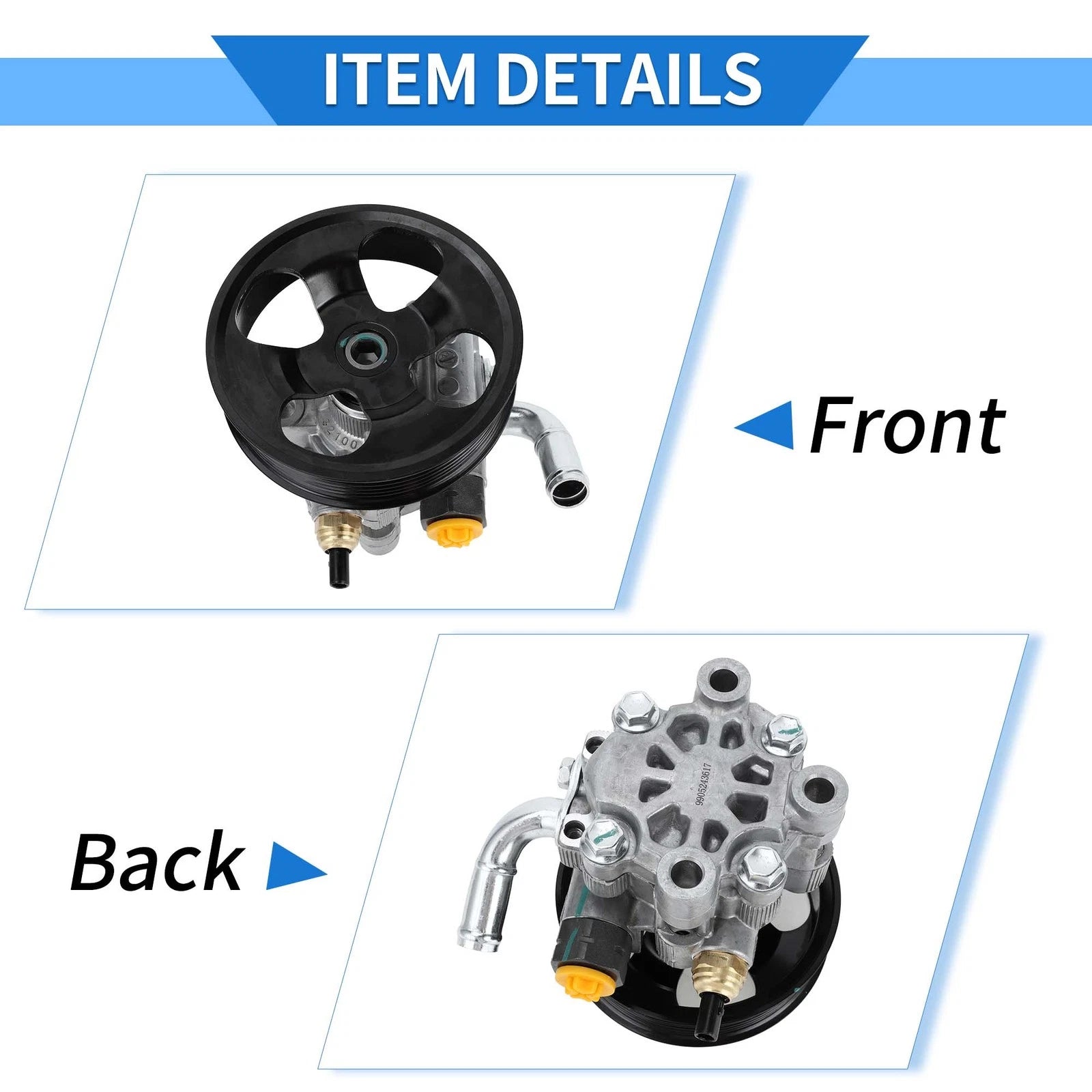 Power Steering Pump with Pulley for Toyota Camry Solara (2000–2003) 44310-06071