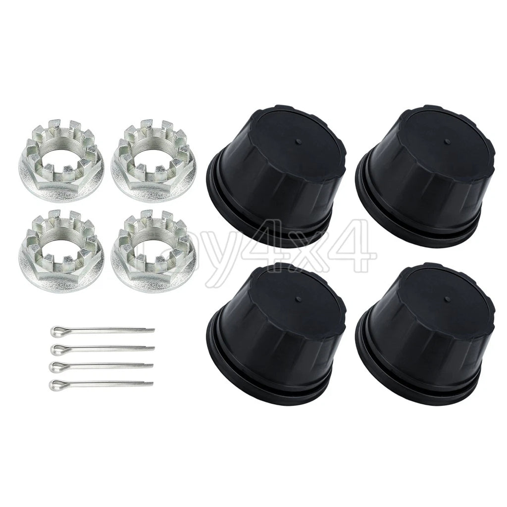 Front Rear Wheel Center Cap w/ Axle Nuts for Honda Rancher 420 (2007–2014)
