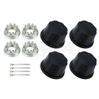 Front Rear Wheel Center Cap w/ Axle Nuts for Honda Rancher 420 (2007–2014)