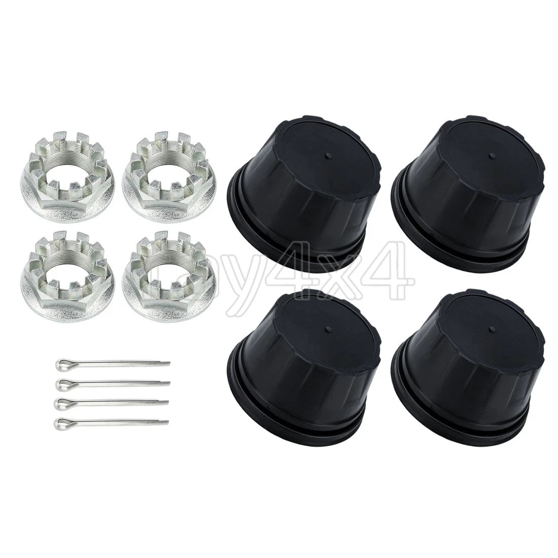 Front Rear Wheel Center Cap w/ Axle Nuts for Honda Rancher 420 (2007–2014)