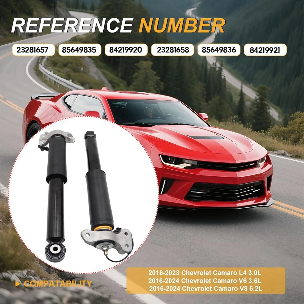 2X Rear Shock Absorber Struts for Chevrolet Camaro (2016–2024) Magnetic