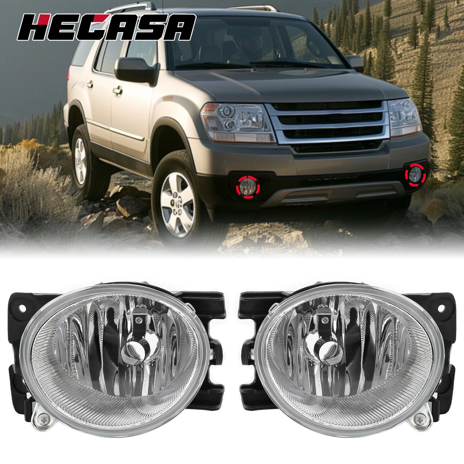 Set of 2 Bumper Fog Lights for Honda Pilot (2009–2011)