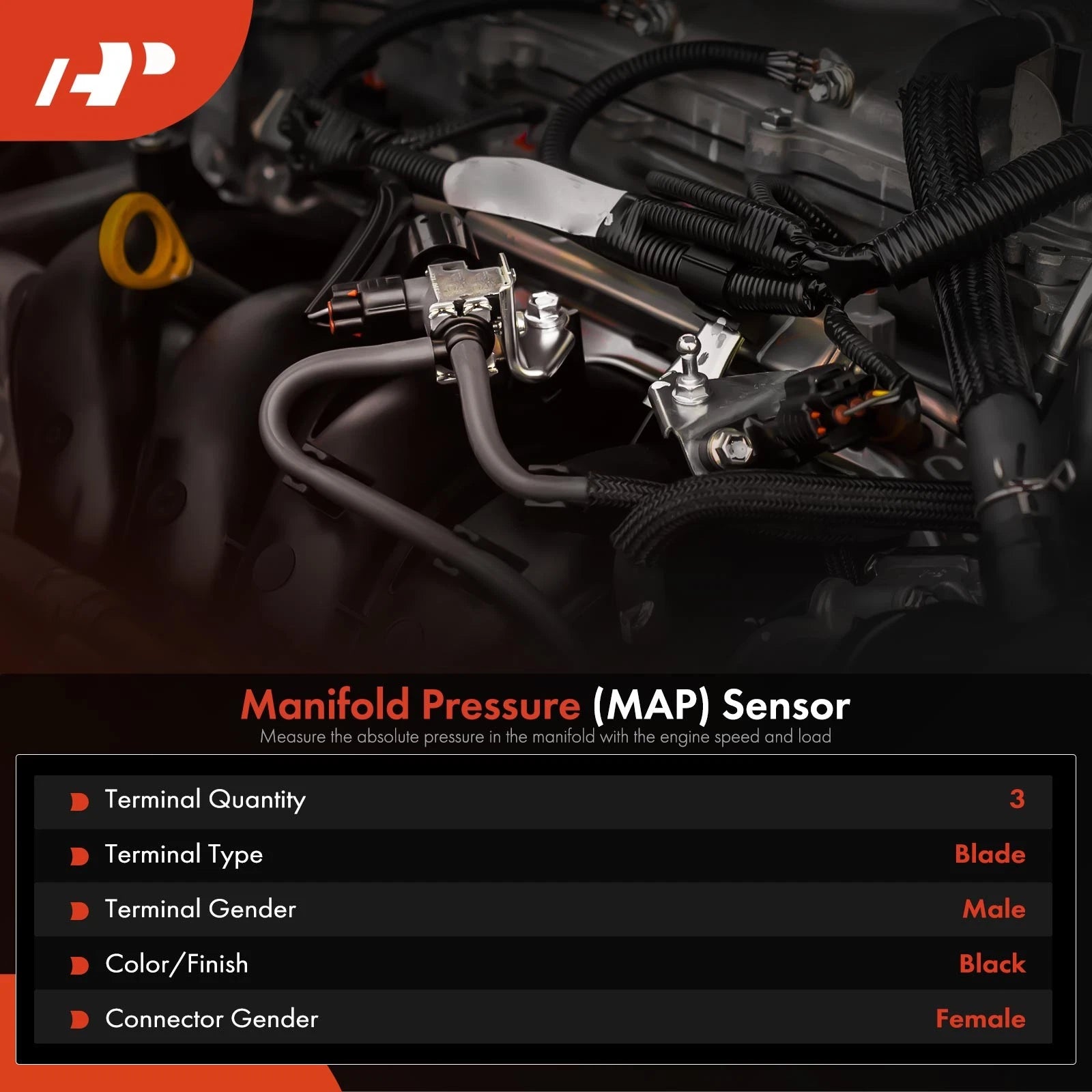 MAP Sensor for Acura TL (1995-1998) RL Honda