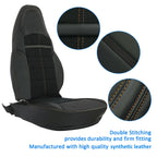 Set of 2 Front Seat Covers for Chevy Corvette C6 (2005–2013) - Orange Stitching