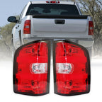 Set of 2 Red Tail Lights for Chevy Silverado (2007–2013)