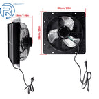 12" Black Aluminum Shutter Exhaust Fan for Greenhouse Garage