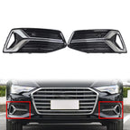 2X Front Fog Light Grille Cover Chrome Trim for Audi A6 S6 C8 (2019–2023)