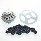 Clutch Drum Bell Housing + T8F Chain + Sprocket for 49cc Pocket Quad ATV