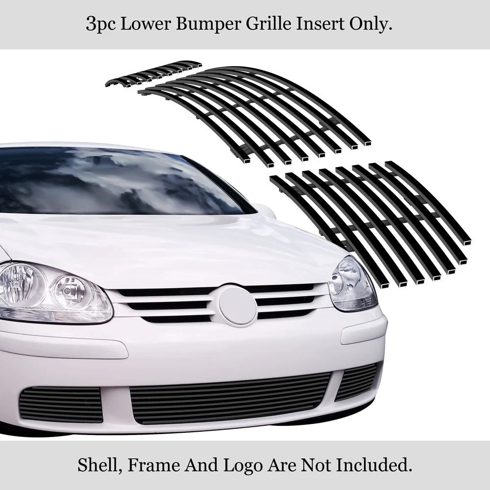 Stainless Black Billet Grille Insert for Volkswagen Rabbit (2007-2009)