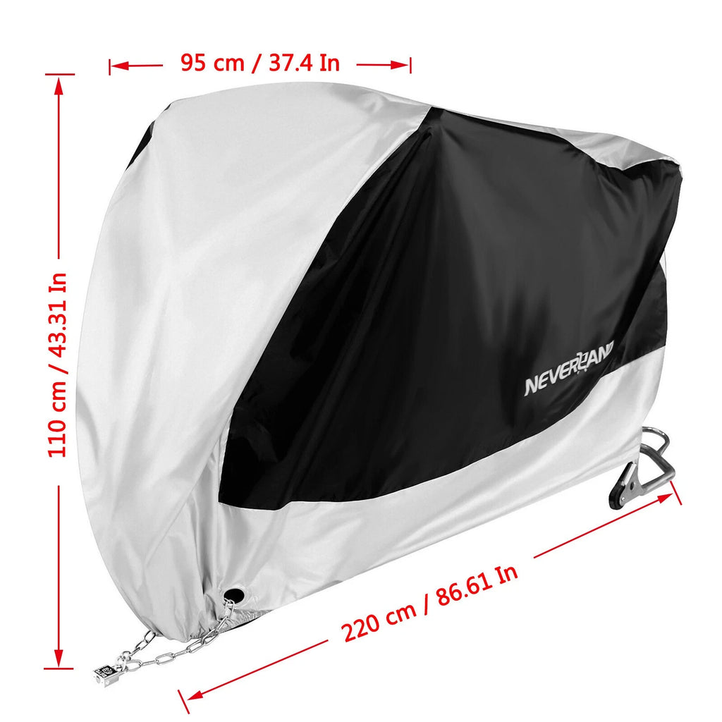 Large Waterproof Motorcycle Cover for Universal Fit (Heavy Duty)