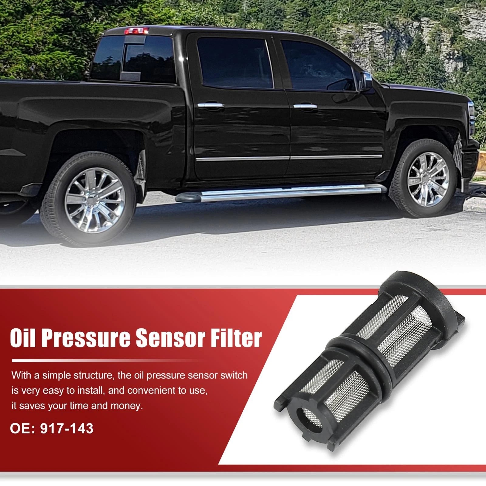 Oil Pressure Sensor Filter Replacement for GMC Chevrolet (917-143)
