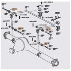 Rear Stabiliser Sway Bar Link Rubber Bush for Landcruiser UZJ100 HDJ100