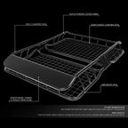 49" x 36" Mild Steel Roof Rack Cargo Carrier with Wind Fairing/Deflector