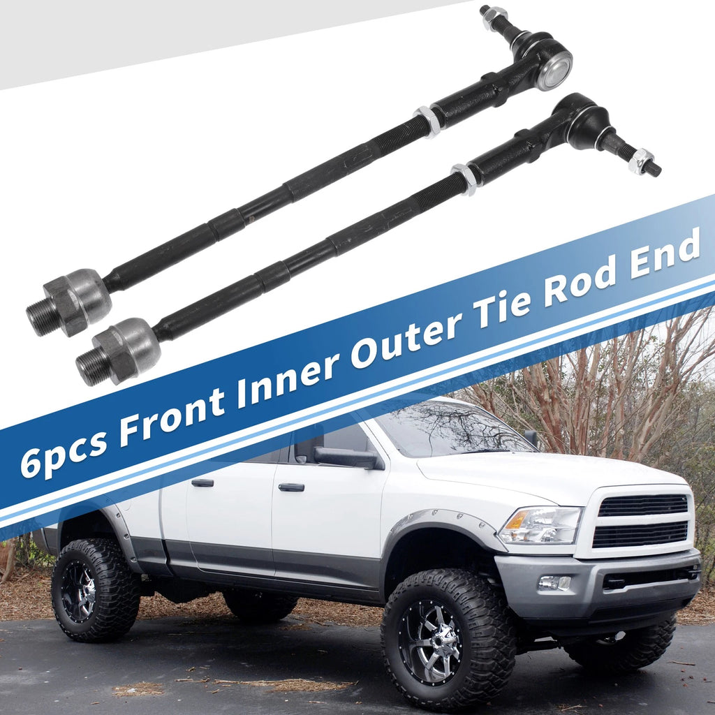 2X Front Outer Tie Rod End Links Kit for Dodge Ram 1500 (2006–2008) RWD