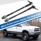 2X Front Outer Tie Rod End Links Kit for Dodge Ram 1500 (2006–2008) RWD