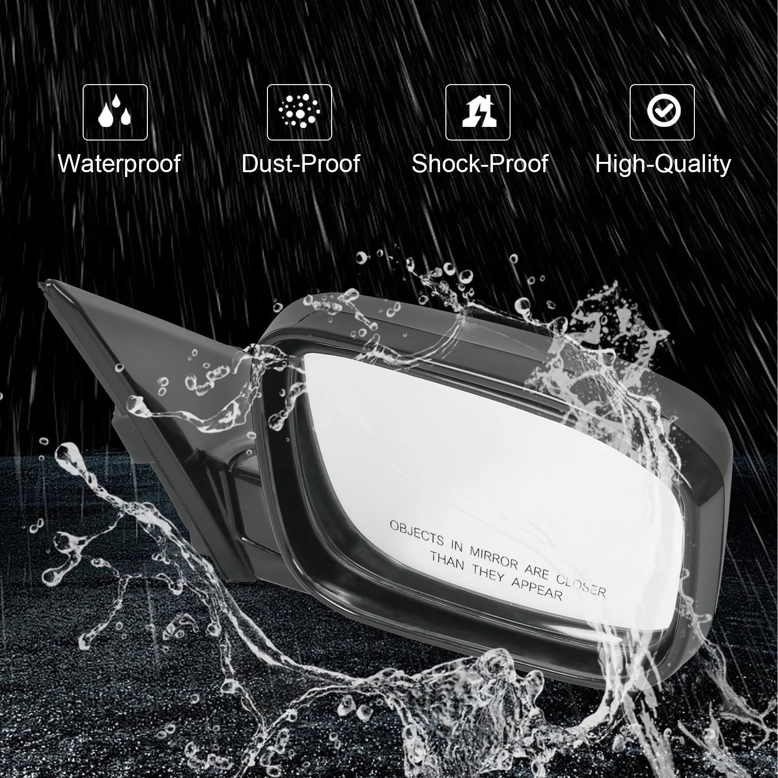 Passenger Side Manual Door Mirror for Honda Accord (2003-2007)