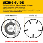 2X RGBW LED Wheel Ring Lights for Car Truck Rim Light (MICTUNING)