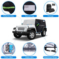 Half Car Cover for Jeep Wrangler JK JL JKU JLU (2007–2024) Waterproof