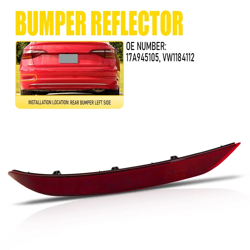 Left Side Rear Bumper Reflector Light for VW Jetta (2019–2021) EXV