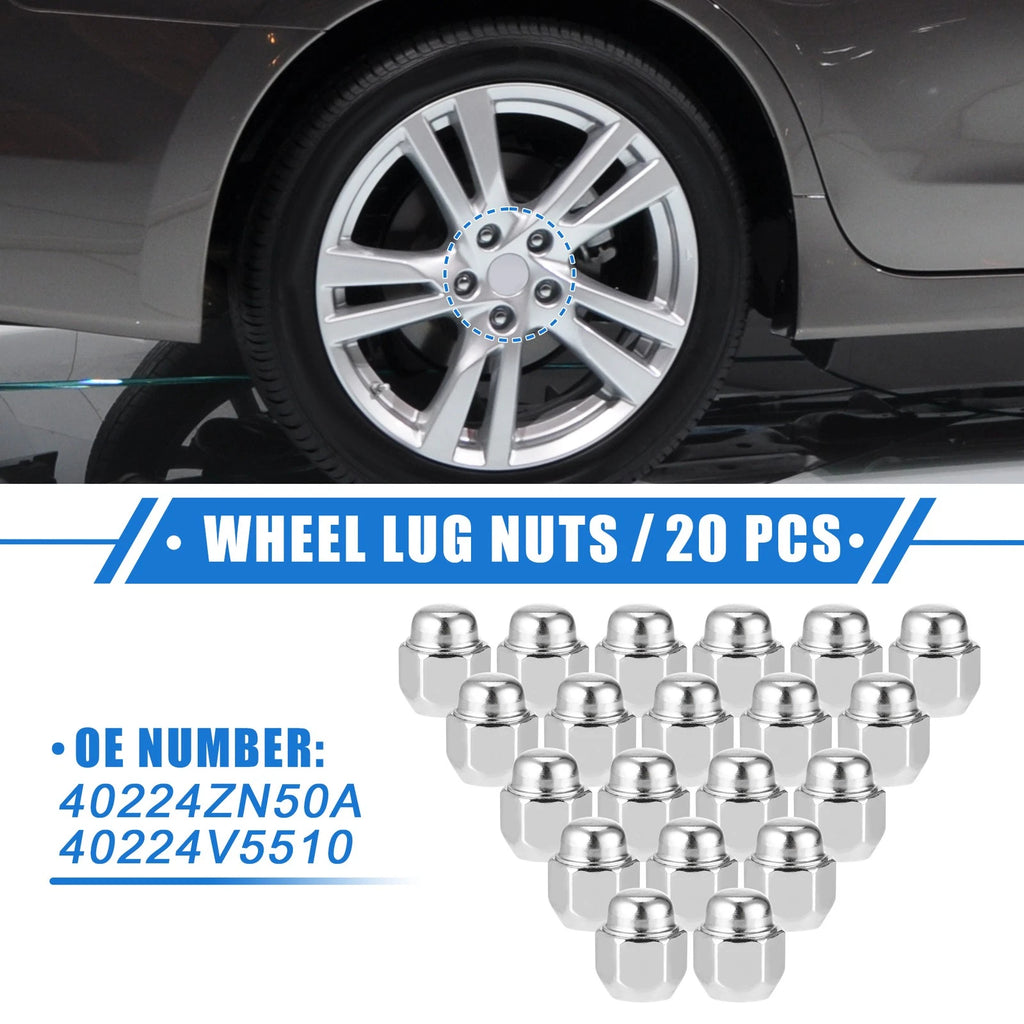 20pc M12x1.25 Wheel Lug Nut for Nissan Altima Infiniti G20 I30 (1993–2001) NO.40224ZN50A